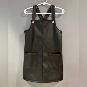 Size 4-5 pleather skirt overalls gently worn